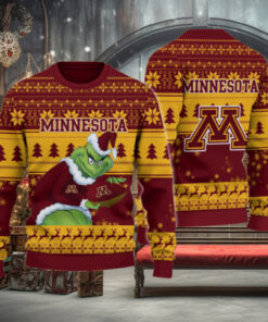 Minnesota Golden Gophers Grinch Ugly Christmas Sweater