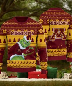 Minnesota Golden Gophers Grinch Ugly Christmas Sweater