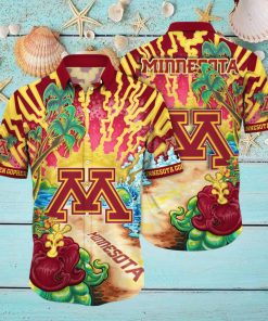 Minnesota Golden Gophers NCAA Hawaiian Shirt Golden Hourtime Aloha Shirt