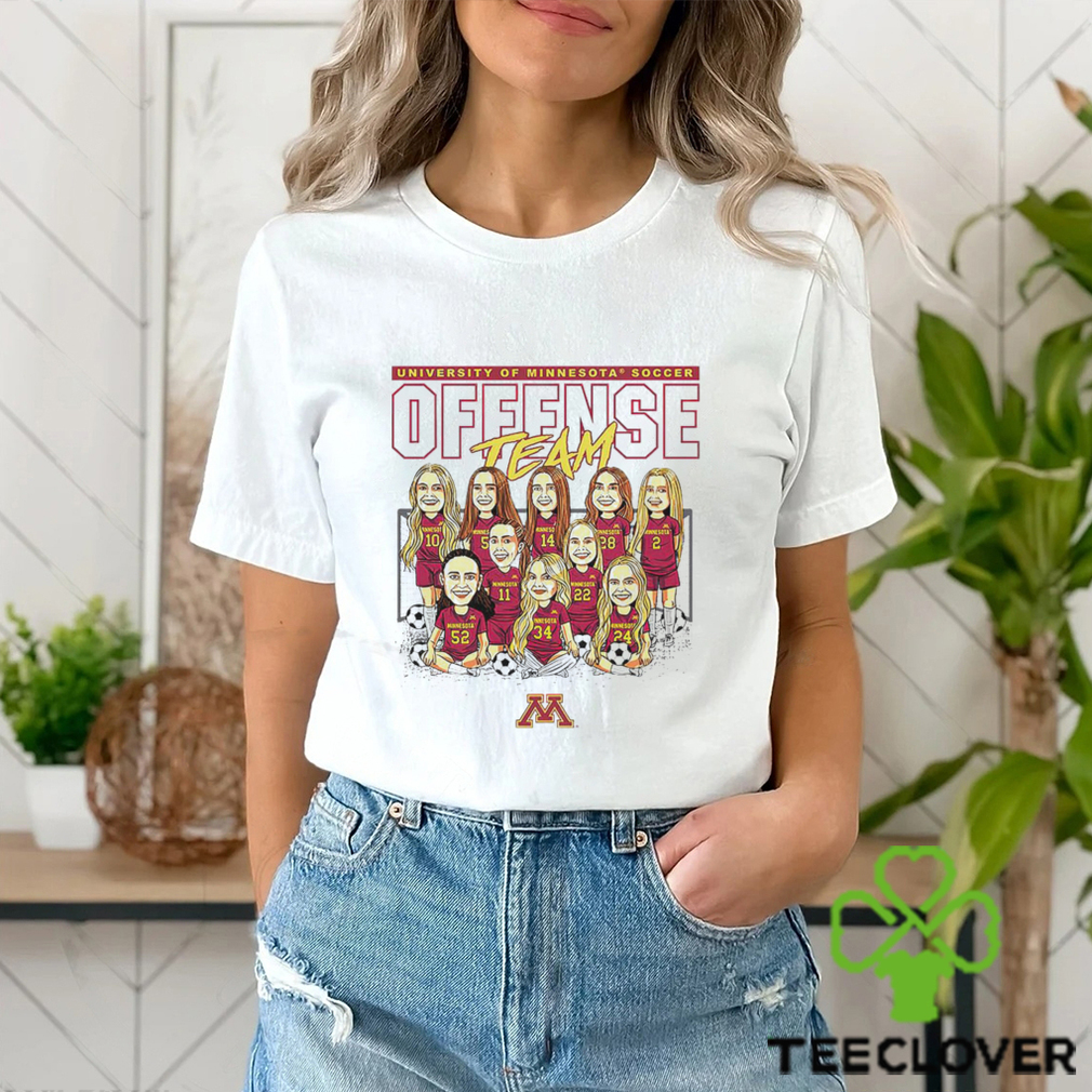 Minnesota Golden Gophers NCAA Women's Soccer Offense Team Caricature shirt  - Limotees