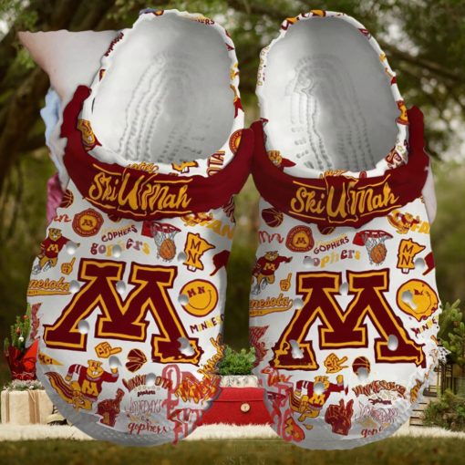 Minnesota Golden Gophers Ski U Mah Basketball Crocs Shoes