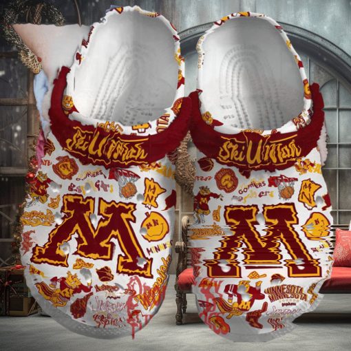 Minnesota Golden Gophers Ski U Mah Basketball Crocs Shoes