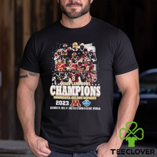 Minnesota Golden Gophers Team 2023 Quick Lane Bowl Champions Shirt