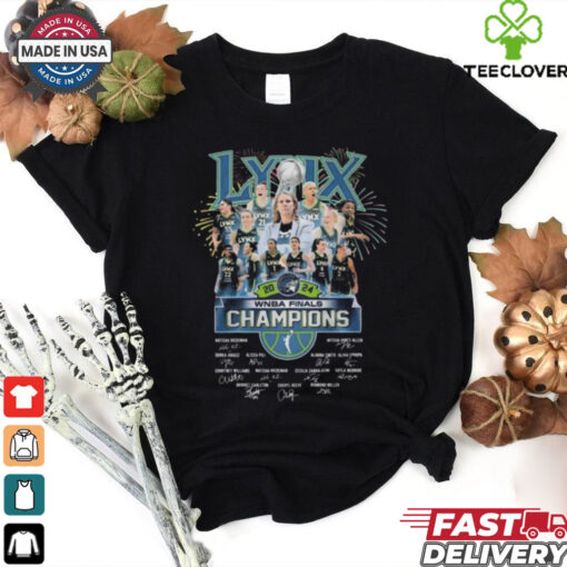 Minnesota Lynx 2024 WNBA Finals Champions Celebrating Signatures Shirt