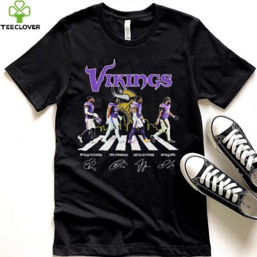 Minnesota Skyline The Vikings Patrick Peterson Eric Kendricks Justin Jefferson And Dalvin Cook Abbey Road Signatures Shirt