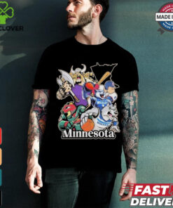Minnesota Sports Teams Mascots Vintage T shirt