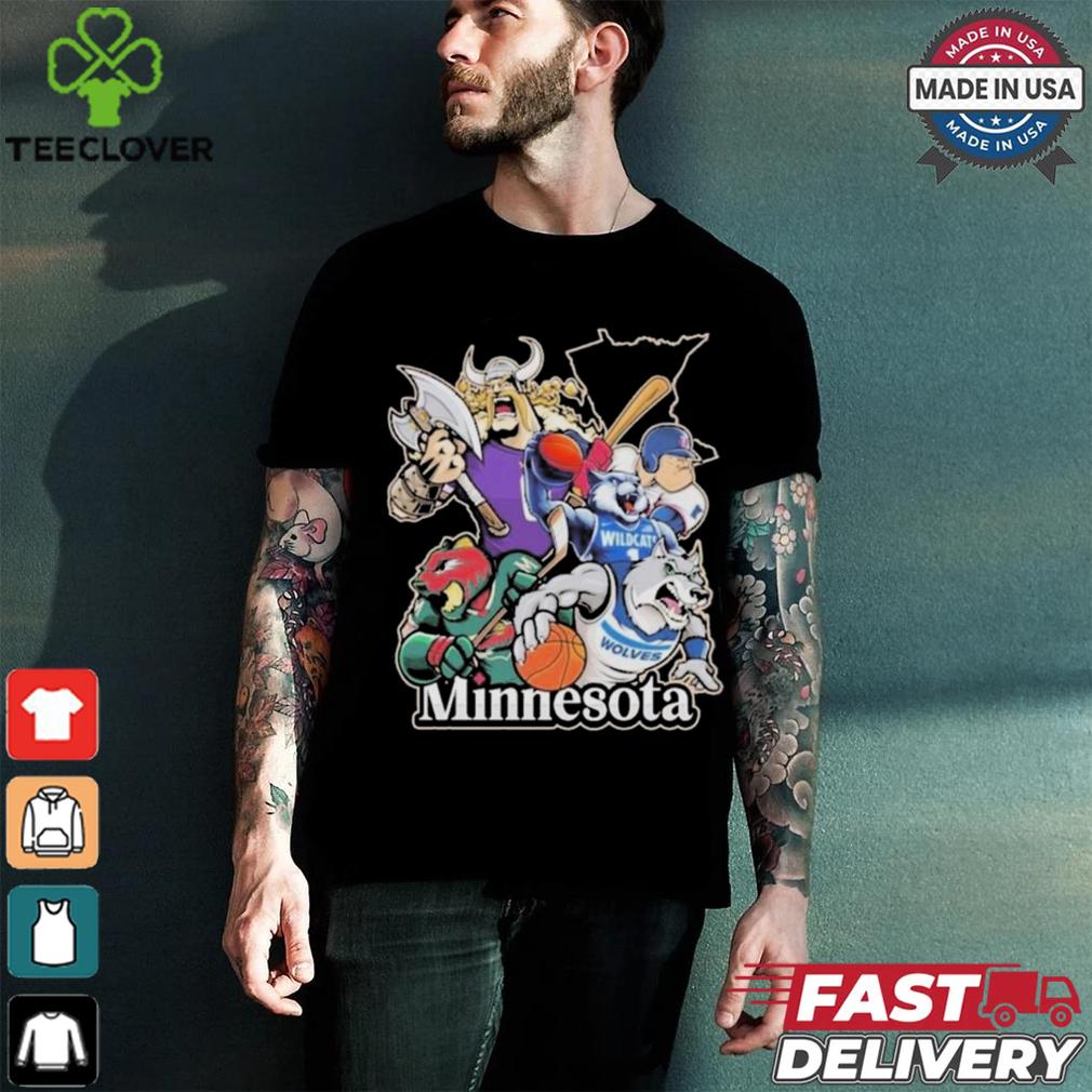 Minnesota Sports Teams Mascots Vintage T shirt Minnesota Sports Teams Mascots Vintage T shirt