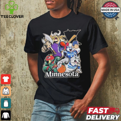 Minnesota Sports Teams Mascots Vintage T shirt