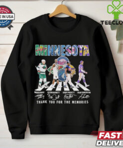 Minnesota Sports Teams Players Abbey Road Thank You For The Memories Signatures Shirt