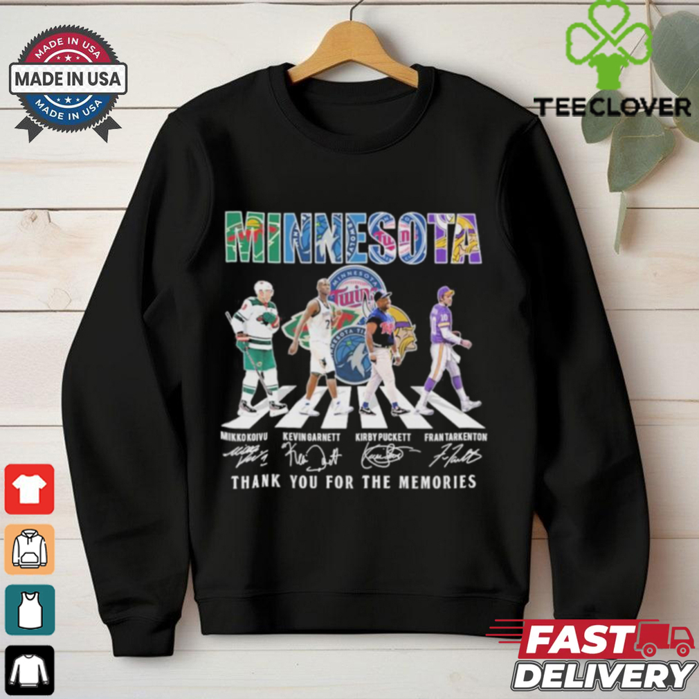 Minnesota Sports Teams Players Abbey Road Thank You For The Memories Signatures Shirt Minnesota Sports Teams Players Abbey Road Thank You For The Memories Signatures Shirt