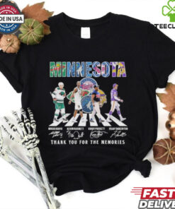 Minnesota Sports Teams Players Abbey Road Thank You For The Memories Signatures Shirt