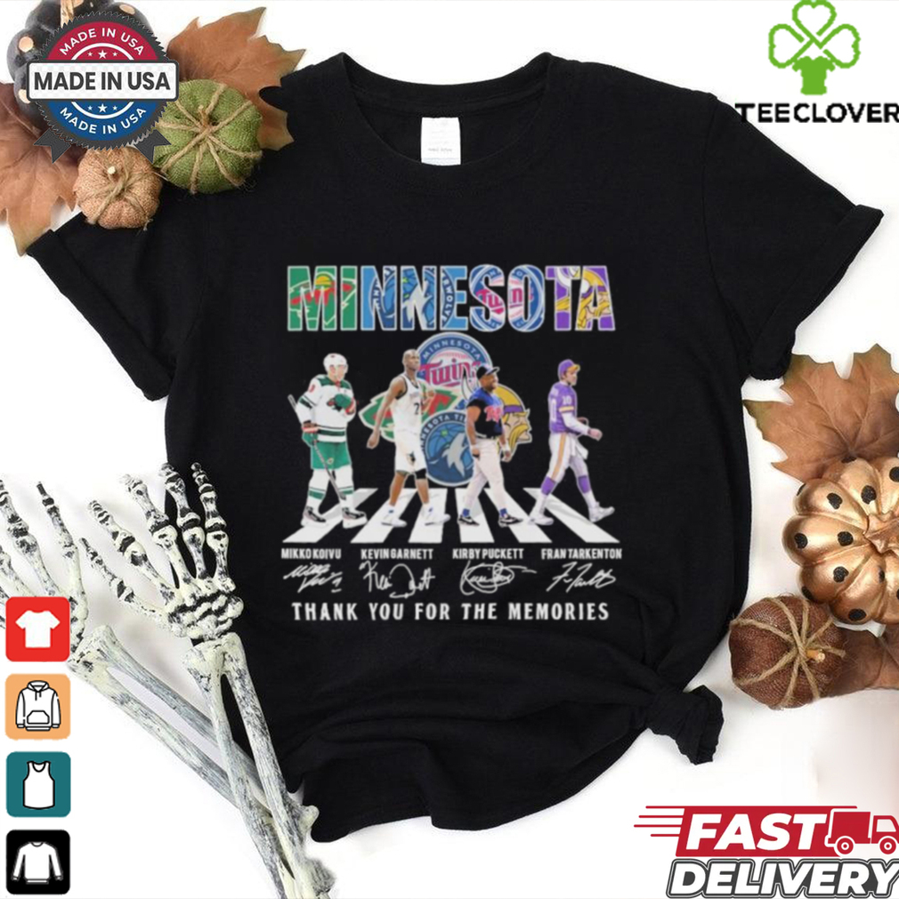 Minnesota Sports Teams Players Abbey Road Thank You For The Memories Signatures Shirt Minnesota Sports Teams Players Abbey Road Thank You For The Memories Signatures Shirt