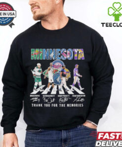 Minnesota Sports Teams Players Abbey Road Thank You For The Memories Signatures Shirt