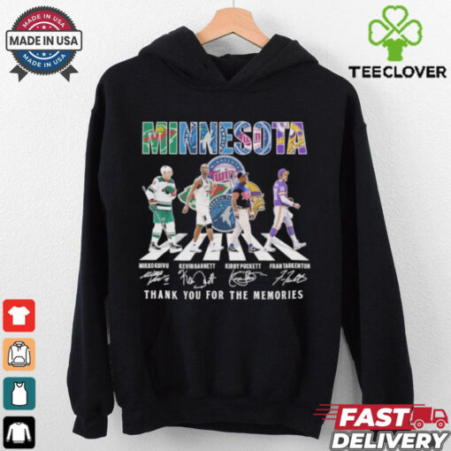 Minnesota Sports Teams Players Abbey Road Thank You For The Memories Signatures Shirt
