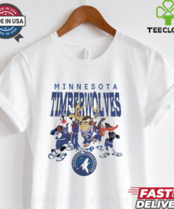 Minnesota Timberwolves Looney Tunes characters NBA basketball shirt
