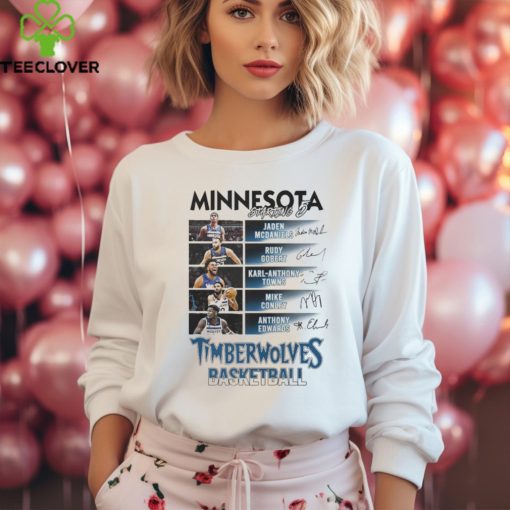 Minnesota Timberwolves Starting 5 Basketball Signatures shirt