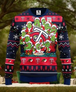 Minnesota Twins 12 Grinch Xmas Day Christmas Ugly Sweater