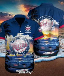 Minnesota Twins Custom Name Casual Full Print Hawaiian Shirt