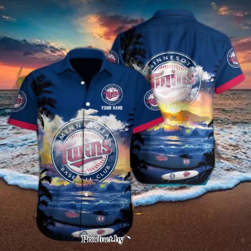 Minnesota Twins Custom Name Casual Full Print Hawaiian Shirt
