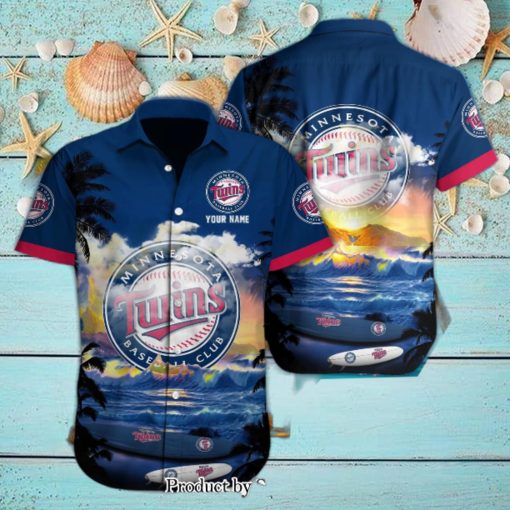 Minnesota Twins Custom Name Casual Full Print Hawaiian Shirt