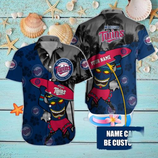 Minnesota Twins Custom Name Classic Full Print Hawaiian Shirt