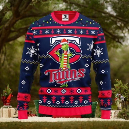 Minnesota Twins Funny Grinch Christmas Ugly Sweater
