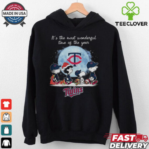 Minnesota Twins It The Most Wonderful Time Of The Year Peanut Characters Christmas Shirt