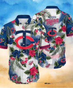 Minnesota Twins MLB Flower 3D All Over Print Hawaiian Shirt