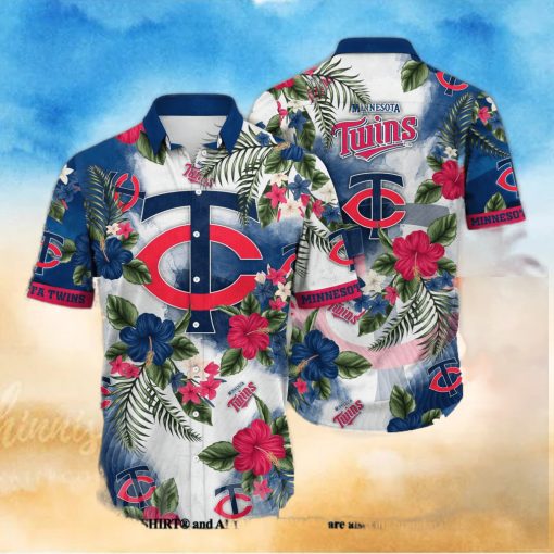Minnesota Twins MLB Flower 3D All Over Print Hawaiian Shirt
