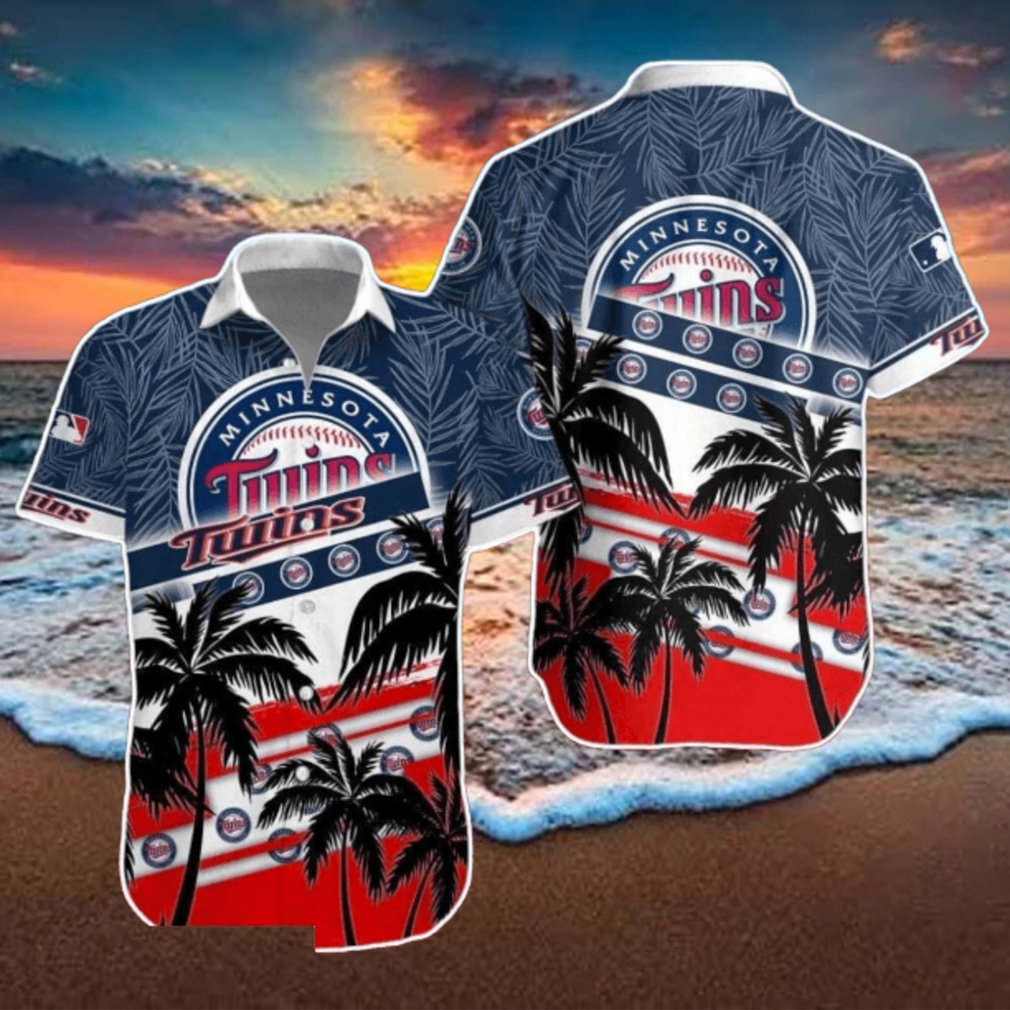 Minnesota Twins MLB Hawaiian Shirt Palm Trees Pattern New Design For Fans Minnesota Twins MLB Hawaiian Shirt Palm Trees Pattern New Design For Fans