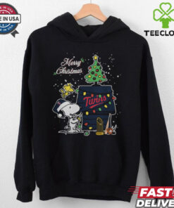 Minnesota Twins Merry Christmas With Snoopy Baby T Shirt