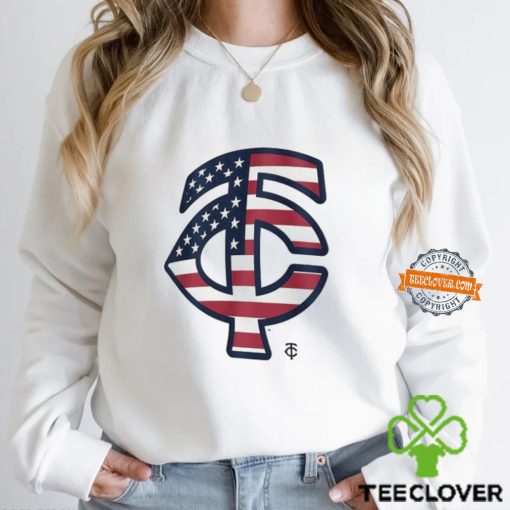 Minnesota Twins T C logo x Flag of the United States shirt
