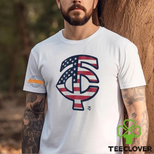 Minnesota Twins T C logo x Flag of the United States shirt