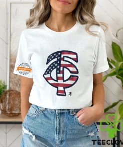 Minnesota Twins T C logo x Flag of the United States shirt