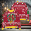 Los Angeles Chargers x Grinch NFL Dr. Seuss How the Grinch Stole Christmas with Super Bowl Trophy Ugly Christmas Sweater Red