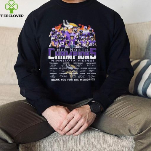 Minnesota Vikings 2022 NFC North Champions Thank You For The Memories Signatures Shirt
