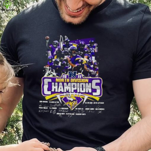 Minnesota Vikings 2022 North Division Champions Signatures Shirt
