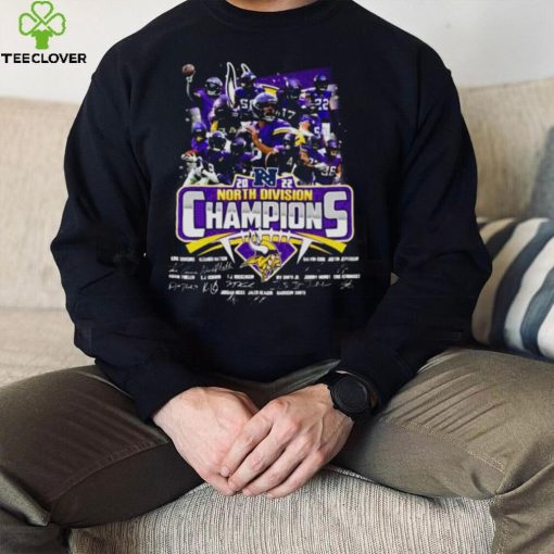 Minnesota Vikings 2022 North Division Champions Signatures Shirt