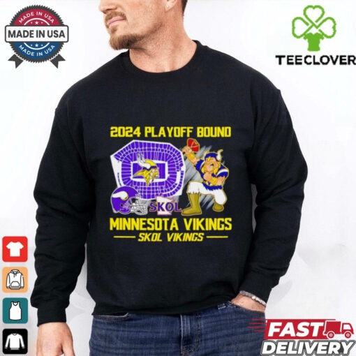 Minnesota Vikings 2024 Playoff Bound Skol Vikings mascot shirt