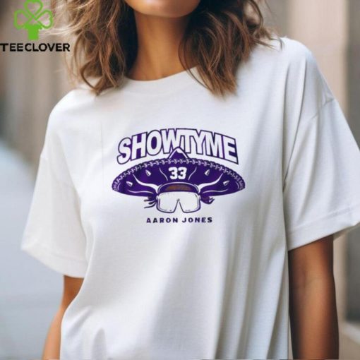 Minnesota Vikings Aaron Jones 33 showtyme hoodie, sweater, longsleeve, shirt v-neck, t-shirt