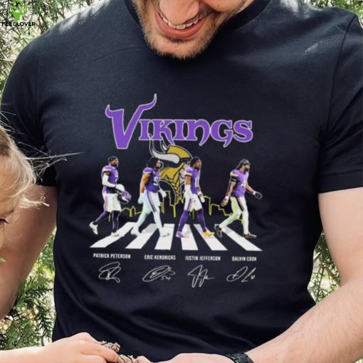 Minnesota Vikings Abbey Road Peterson Kendricks Jefferson Cook Signatures Shirt