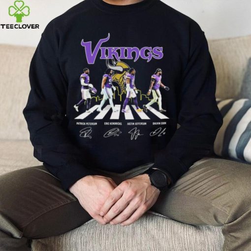 Minnesota Vikings Abbey Road Peterson Kendricks Jefferson Cook Signatures Shirt