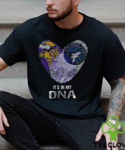 Minnesota Vikings And Minnesota Timberwolves Heart It’s In My DNA 2023 hoodie, sweater, longsleeve, shirt v-neck, t-shirt