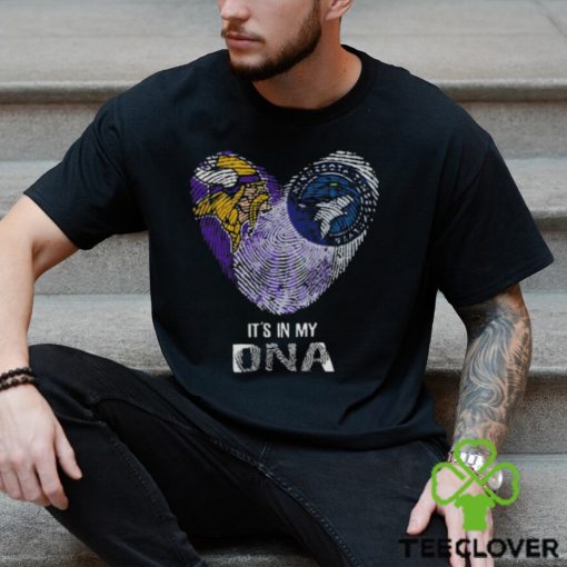 Minnesota Vikings And Minnesota Timberwolves Heart It’s In My DNA 2023 hoodie, sweater, longsleeve, shirt v-neck, t-shirt