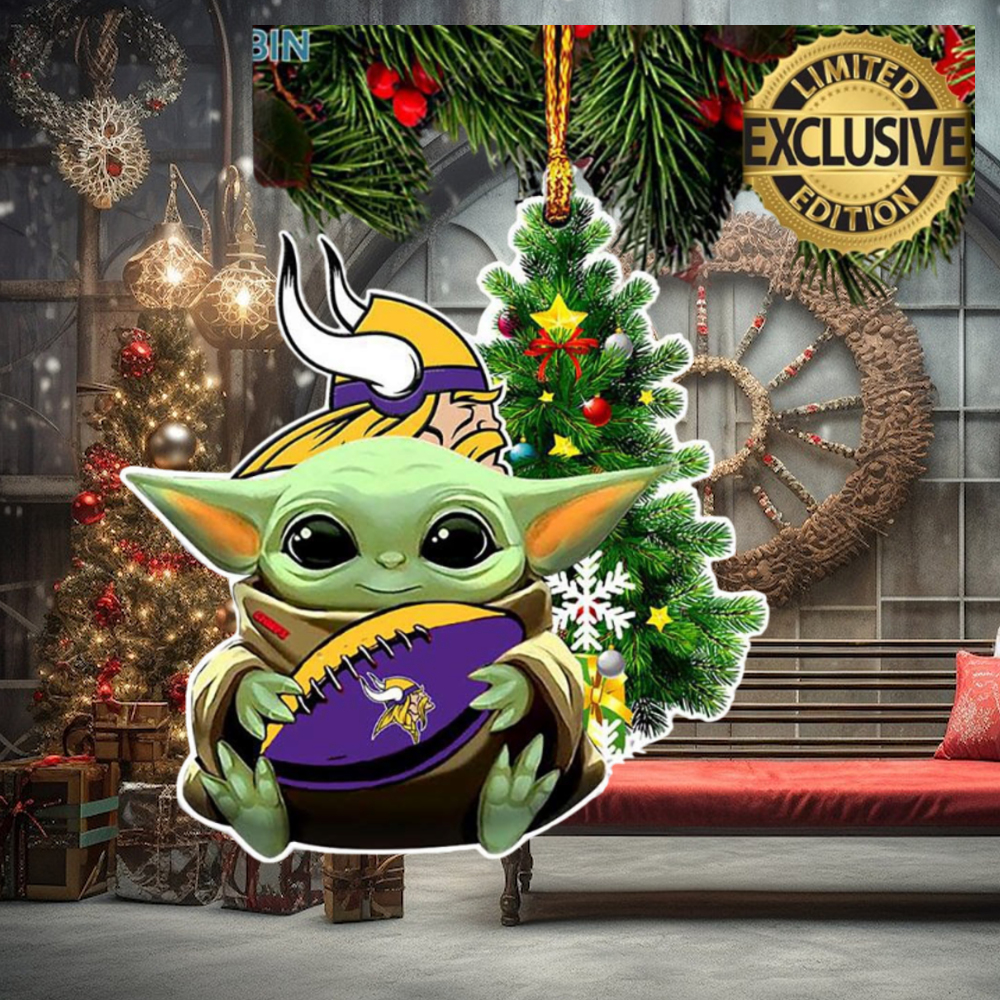 Minnesota Vikings Baby Yoda NFL Christmas Tree Decorations Ornament Minnesota Vikings Baby Yoda NFL Christmas Tree Decorations Ornament