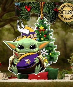 Minnesota Vikings Baby Yoda NFL Christmas Tree Decorations Ornament