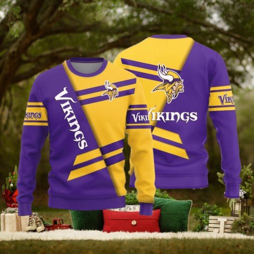 Minnesota Vikings Basic Pattern Knitted Ugly Christmas Sweater AOP Gift For Men And Women