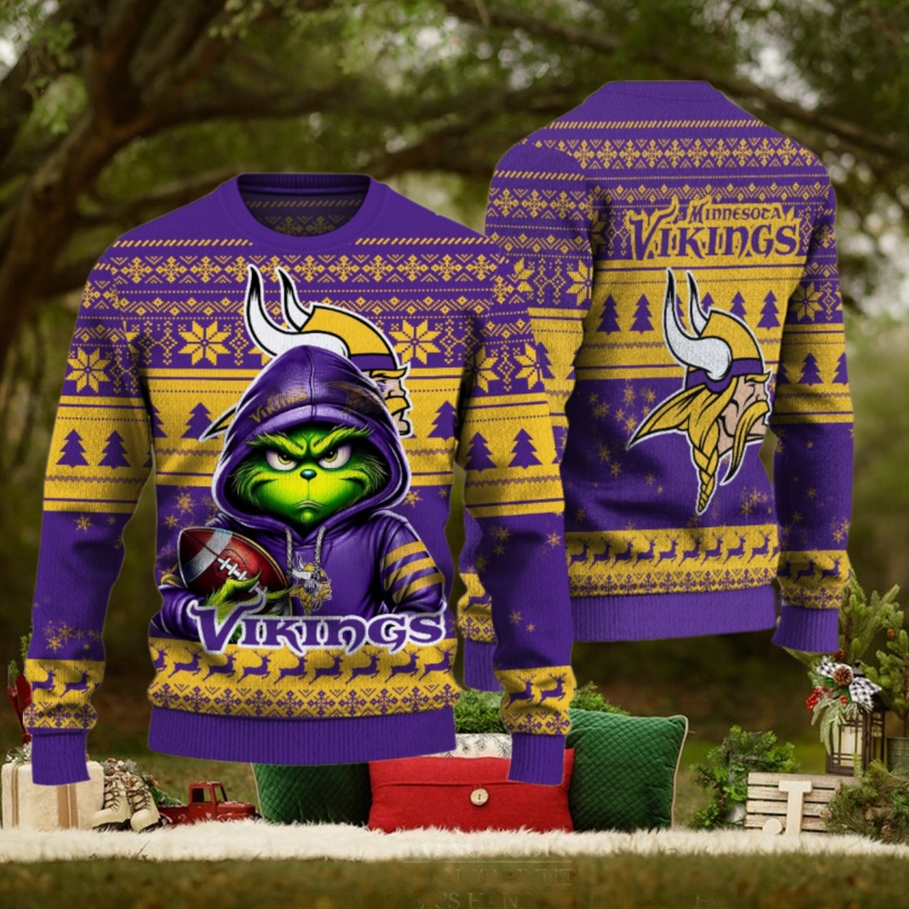 Minnesota Vikings Christmas Grinch Knitted Sweater Minnesota Vikings Christmas Grinch Knitted Sweater