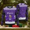 Minnesota Vikings Christmas Reindeer Ugly Christmas Sweater Skiing AOP Gift For Fans