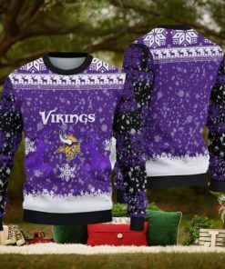 Minnesota Vikings Christmas Reindeer Ugly Christmas Sweater Snowdrift AOP Gift For Fans